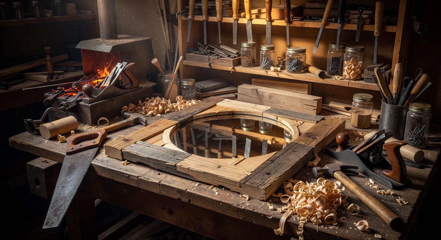 Kako napraviti ogledalo s drvenim okvirom od ostataka drva: Vodič za početnike